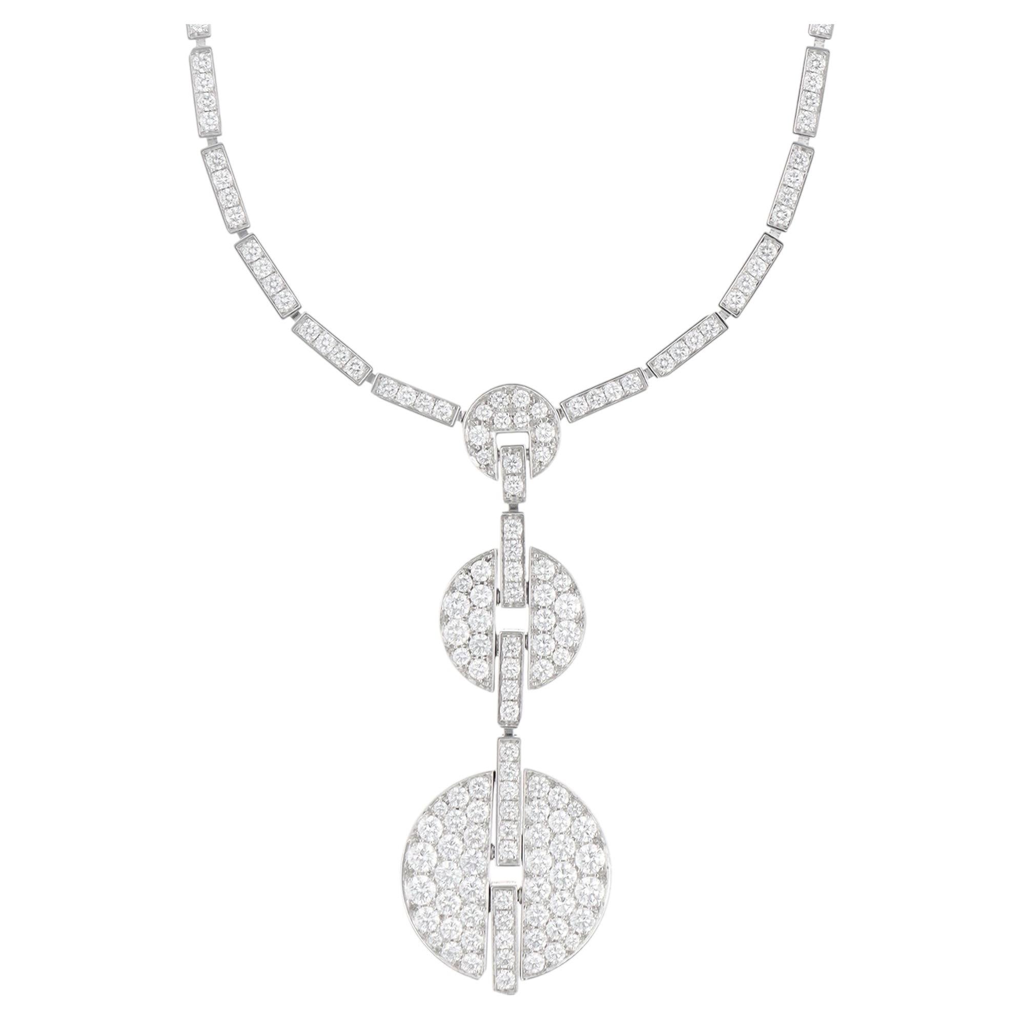 Vintage Cartier Himalia Diamond Necklace High Jewellery Collection in White Gold
