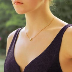 Vintage Cartier Hindu Diamond Pendant Necklace Set in 18k Yellow Gold