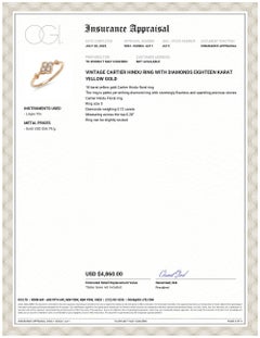 Vintage Cartier Hindu Ring with Diamonds Eighteen Karat Yellow Gold