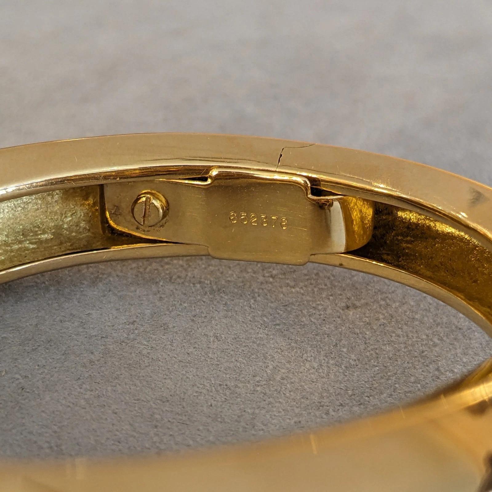 Bracciale Bangle Cartier Horse d'epoca in oro giallo 18 carati in vendita 4