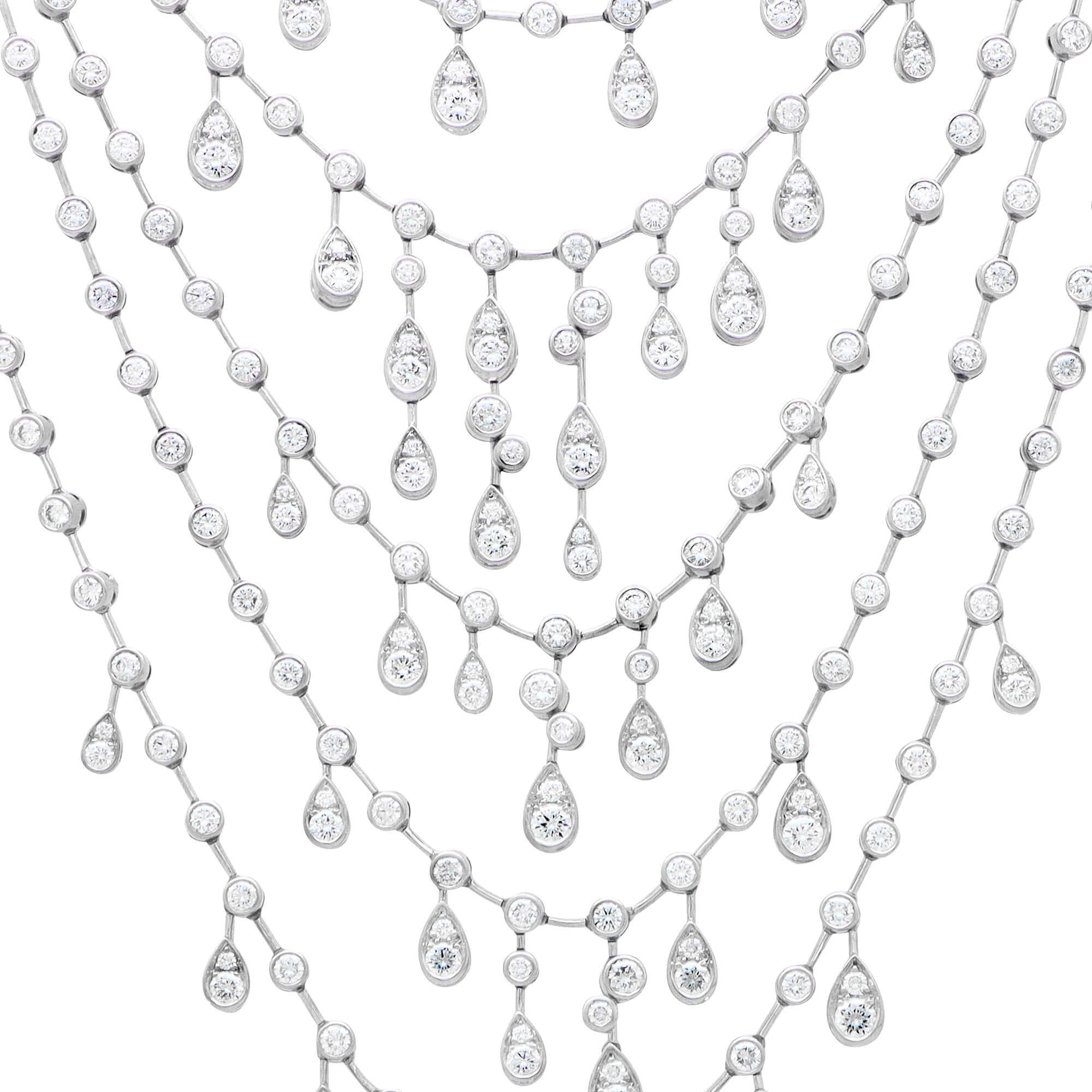 Modern Vintage Cartier 'Inde Mysterieuse' Diamond Necklace Set in Platinum
