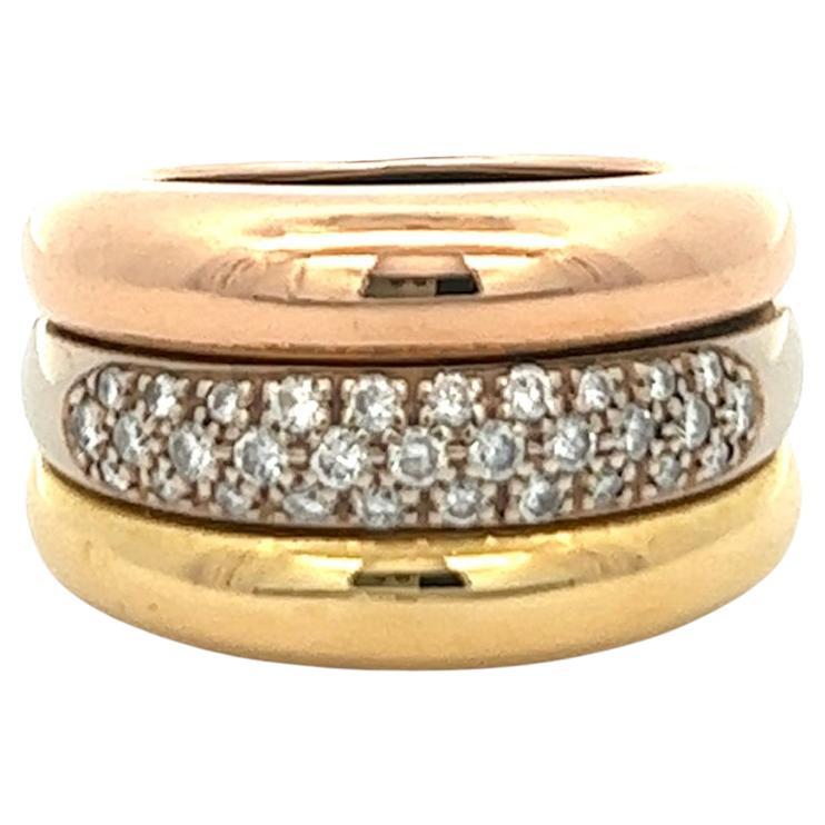 1990s Cartier Love Me Diamond Tri-Gold Stackable Ring at 1stDibs ...