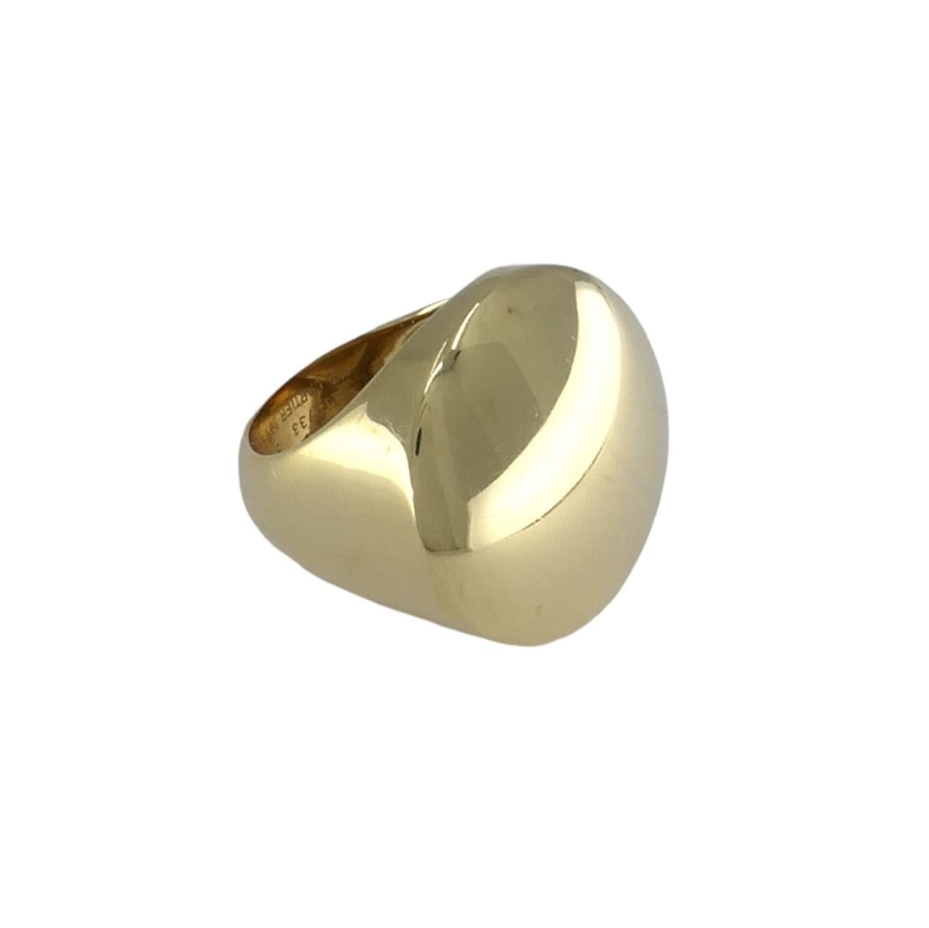 Vintage Cartier Jeton Sauvage 18k Gold Ring In Good Condition In Beverly Hills, CA