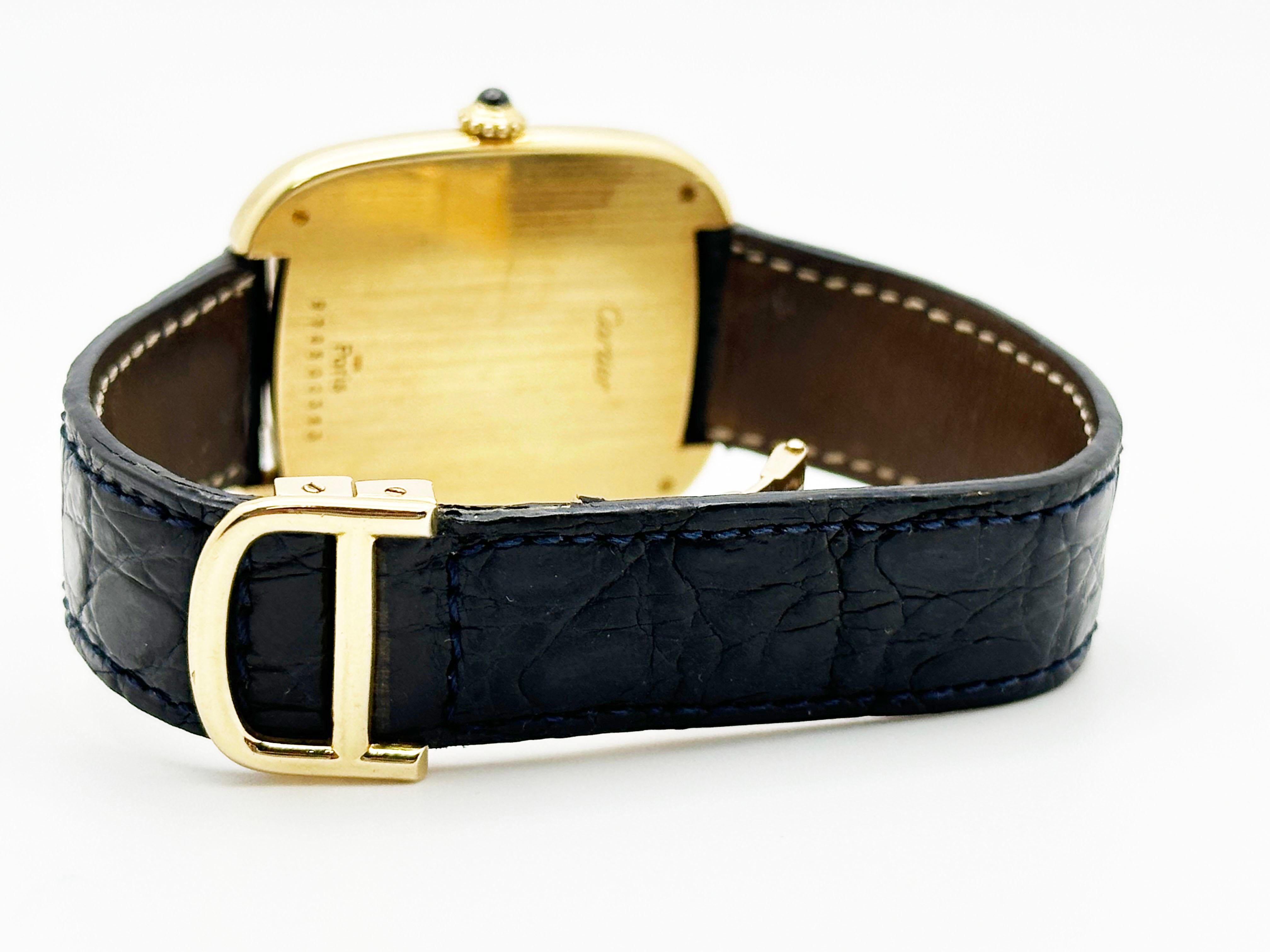 Vintage Cartier Jumbo Gondole 97050 PARIS STAMPED 18K Gelbgold Box Booklet im Angebot 3