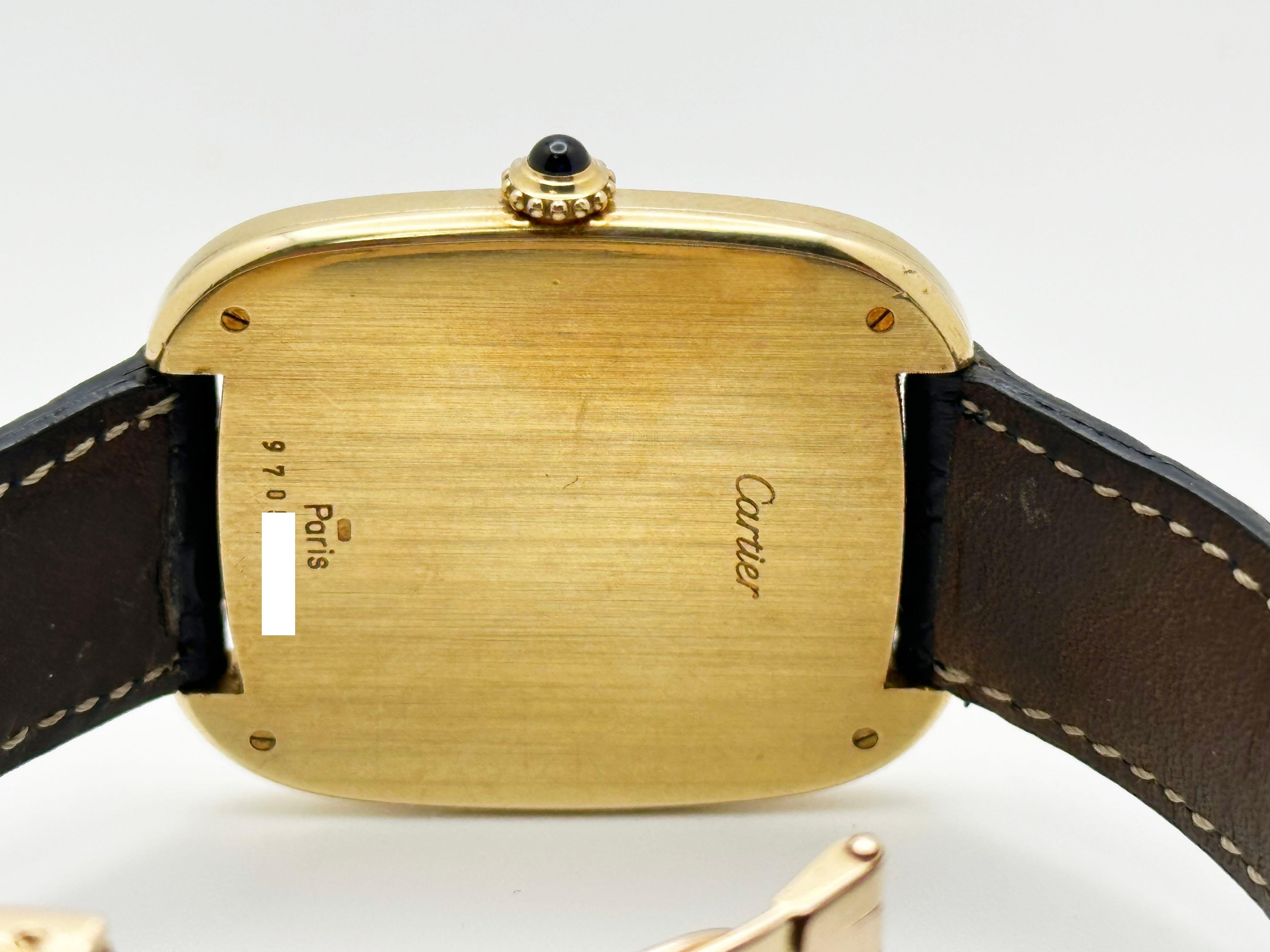 Vintage Cartier Jumbo Gondole 97050 PARIS STAMPED 18K Gelbgold Box Booklet im Angebot 4