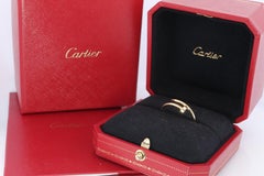 Vintage Cartier Juste un Clou Ring. 18k YG Original Papers Genuine Cartier Band.