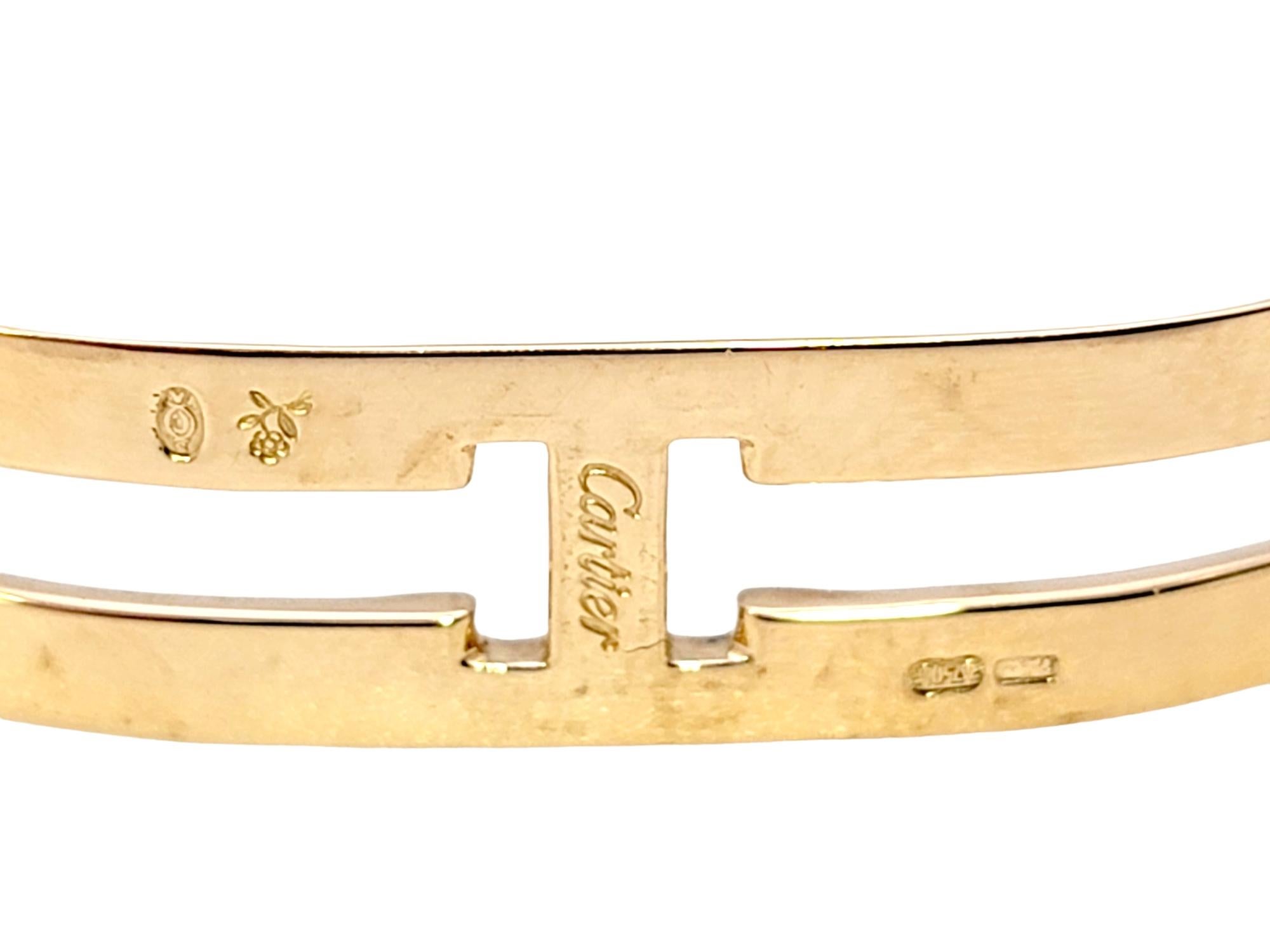 Vintage Cartier Damen Ellipsen 27 mm Armbanduhr aus 18 Karat Gelbgold  im Angebot 6