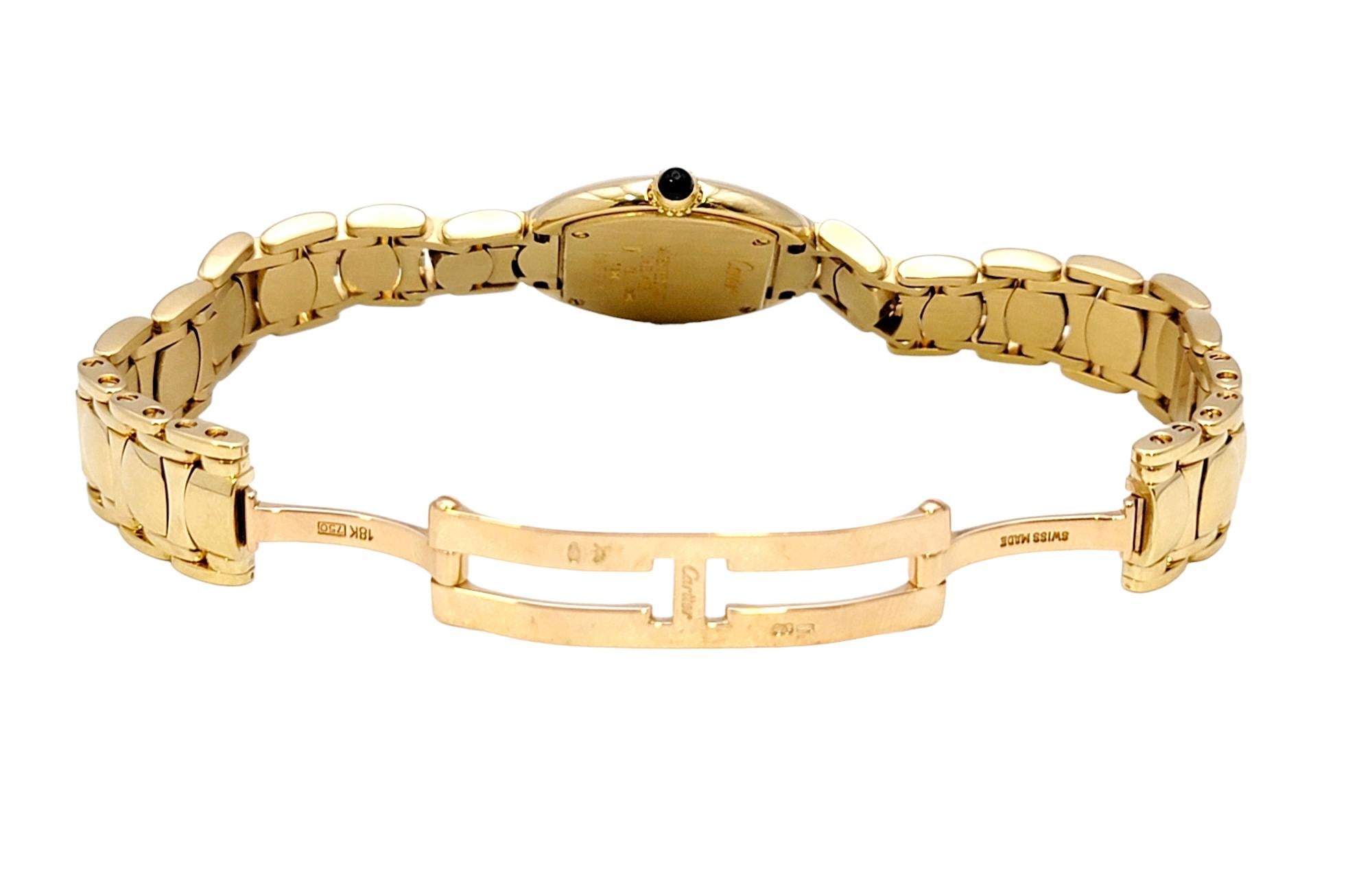 Vintage Cartier Ladies Ellipse Wristwatch in 18 Karat Yellow Gold For Sale 1