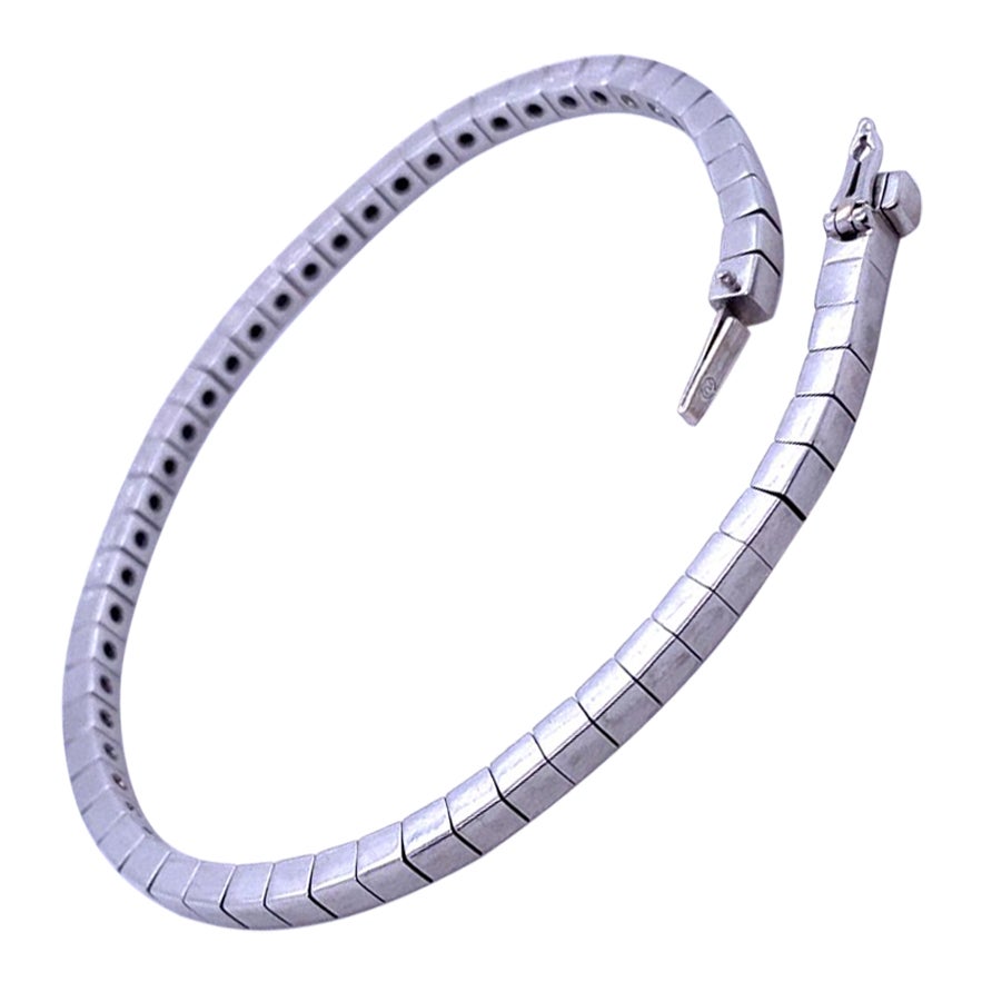Vintage Cartier Lanières 18 Karat White Gold Bracelet