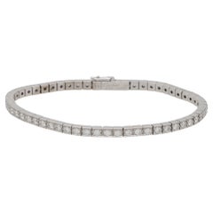 Vintage Cartier Lanires Ligne de Diamants Bracelet Set in 18k White Gold