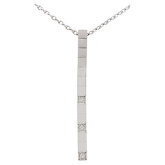 Vintage Cartier Lanières Diamond Pendant in 18k White Gold