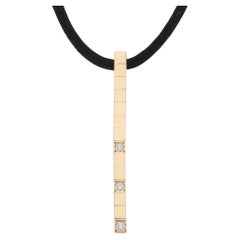 Vintage Cartier Lanières Diamond Pendant on Black Cord