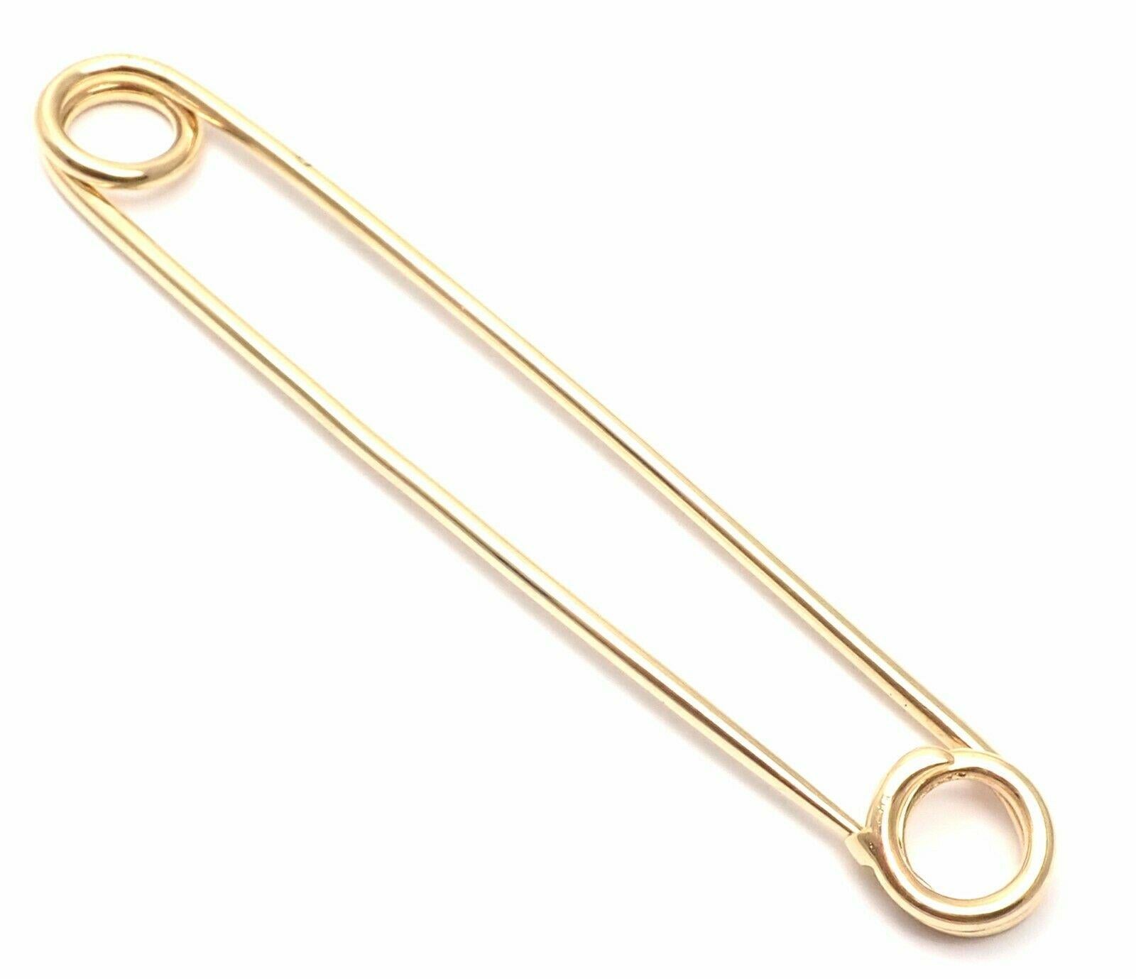 Women's or Men's Vintage Cartier Large Yellow Gold Safety Pin