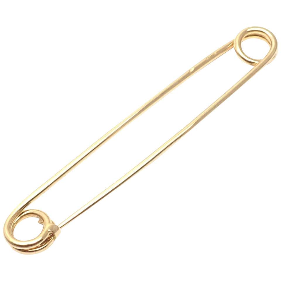 Vintage Cartier Large Yellow Gold Safety Pin at 1stDibs | gold safety ...