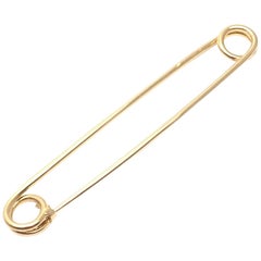 Vintage Cartier Large Yellow Gold Safety Pin