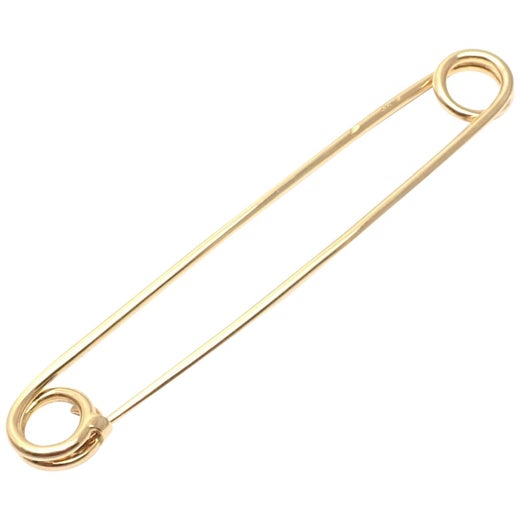 Vintage Cartier Large Yellow Gold Safety Pin at 1stDibs | cartier safety pin,  cartier pin