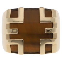 Anillo vintage Cartier Le Baiser du Dragon Ojo de Tigre