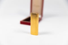 Vintage Cartier Les Must lighter Gold Plated Engraved Complete In Box