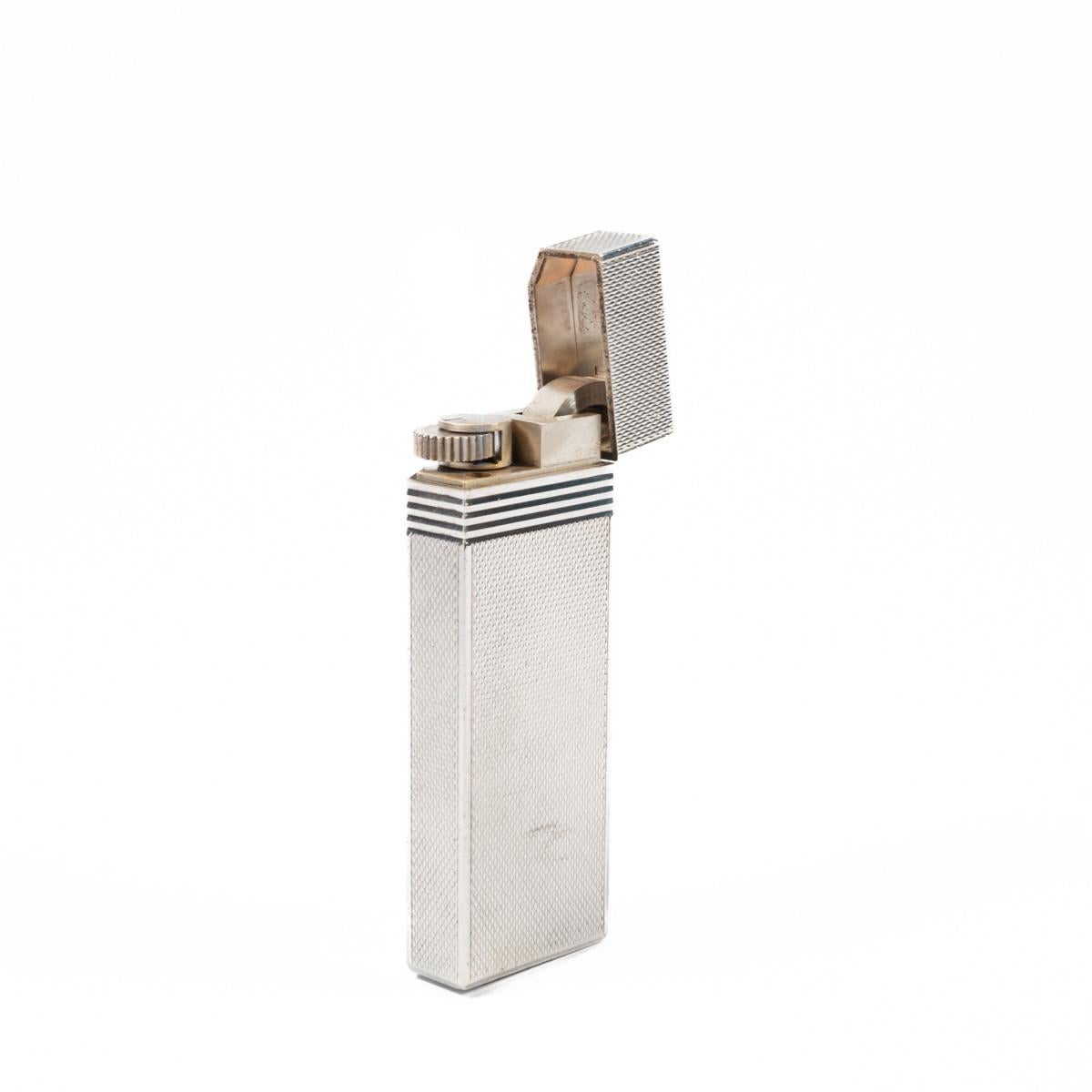 Vintage Cartier Les Must Pentagon lighter Silver Plated 3