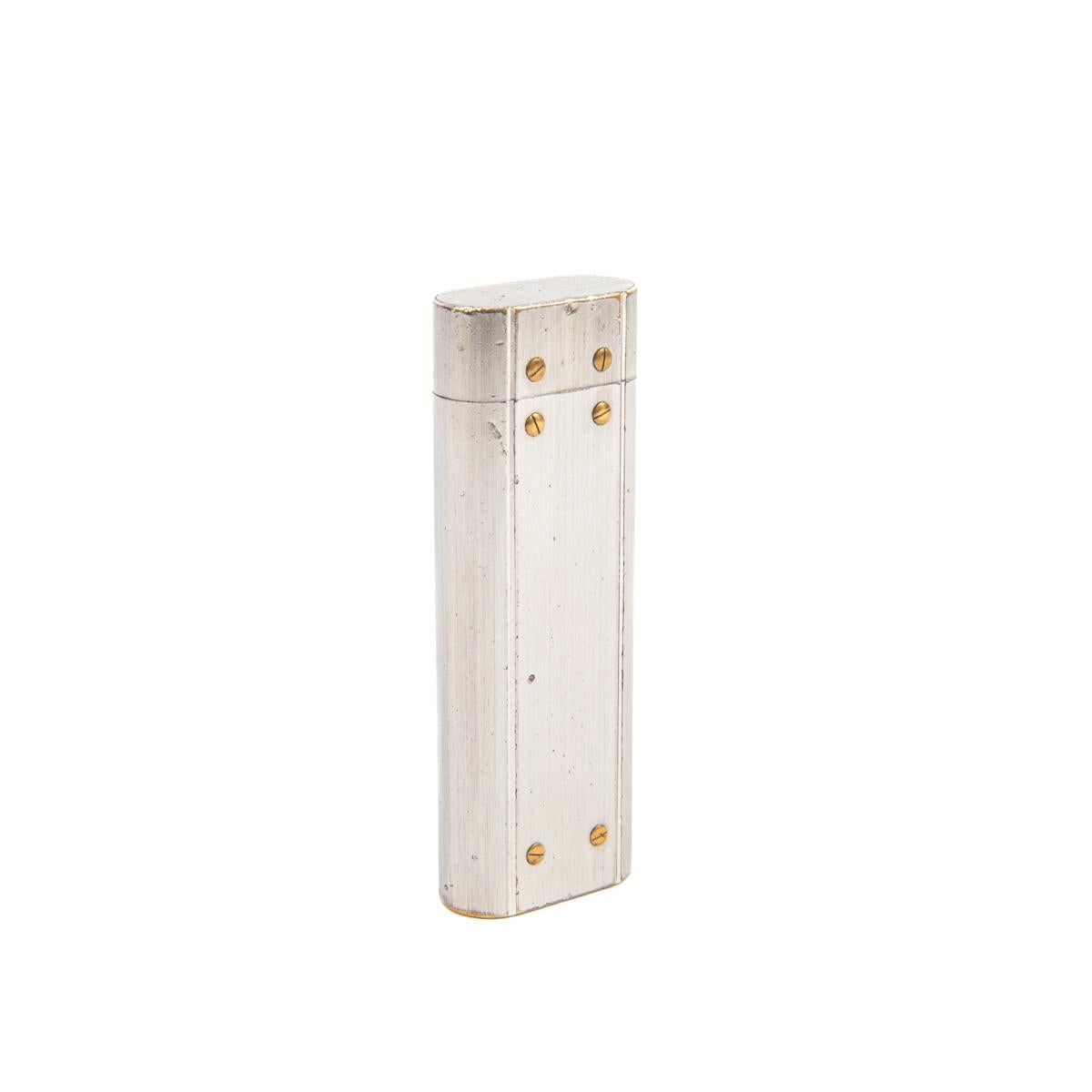 Vintage Cartier Les Must Santos lighter Silver Plated 1970s 1
