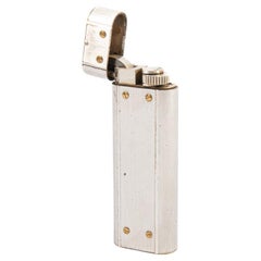 Vintage Cartier Les Must Santos lighter Silver Plated 1970s