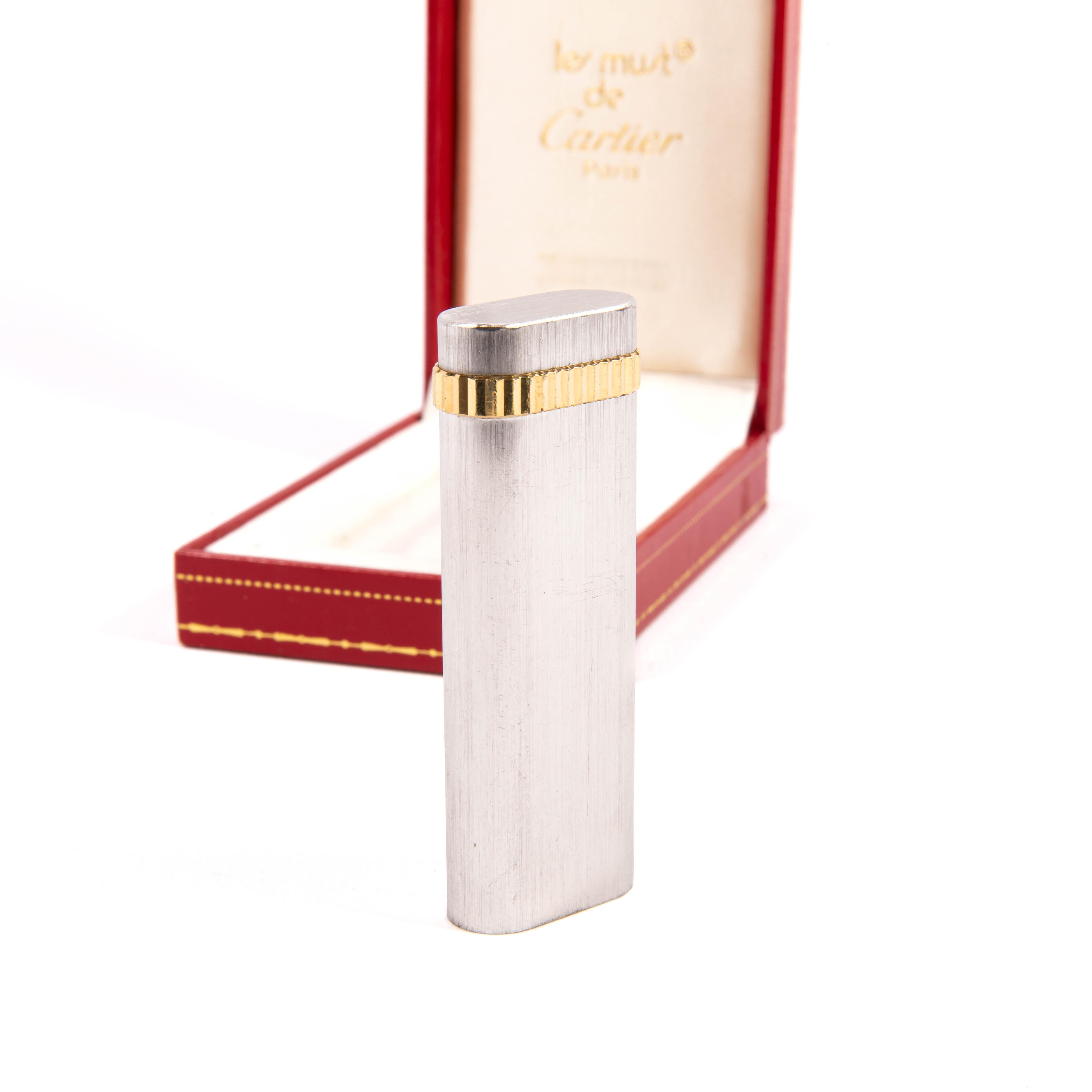 Vintage CARTIER Les Must versilbertes Vintage-Leuchte in Schachtel 1970er Jahre im Angebot 2