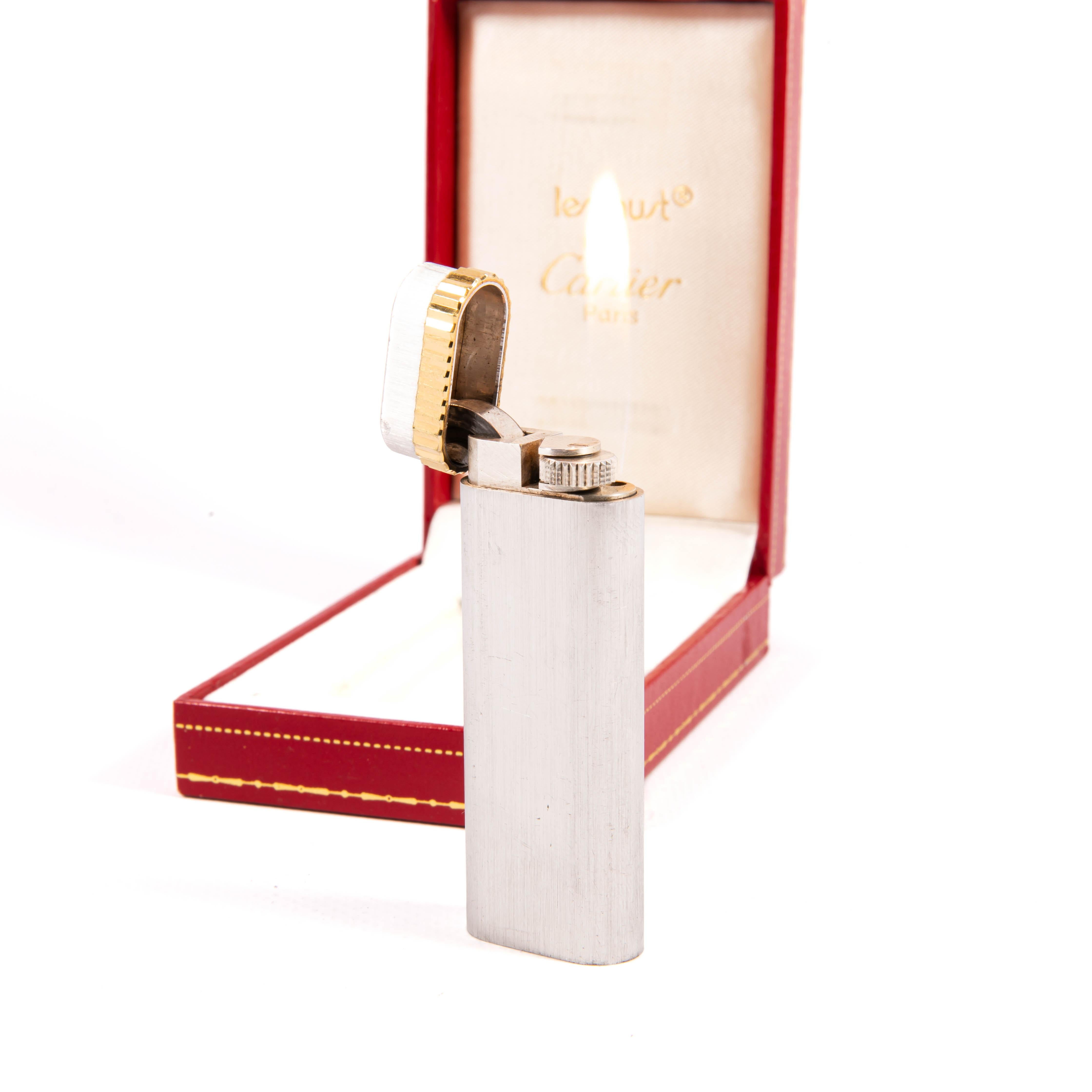 Vintage CARTIER Les Must versilbertes Vintage-Leuchte in Schachtel 1970er Jahre im Angebot 3