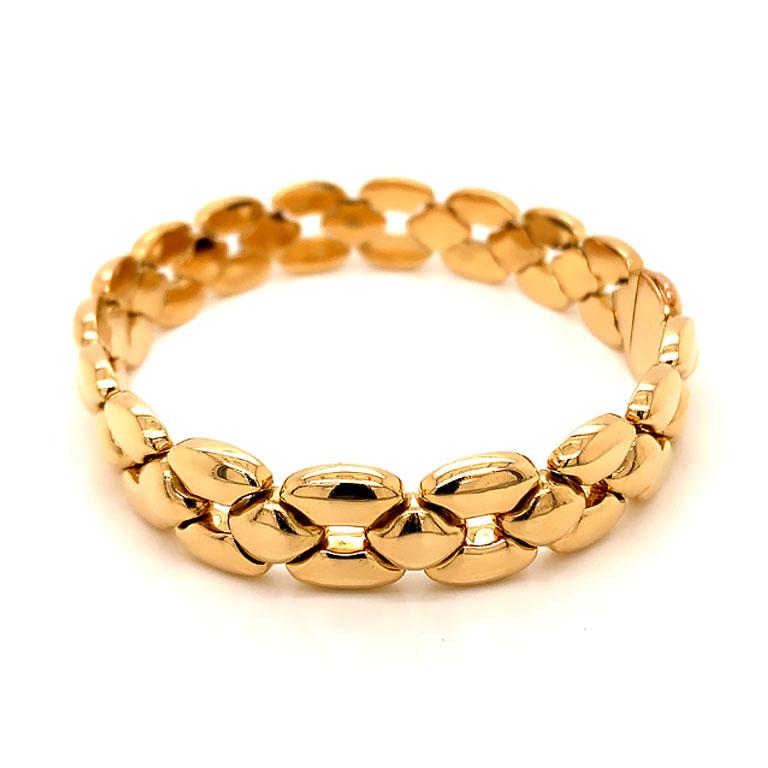 Modern Vintage Cartier Link Bracelet 18K Yellow Gold, Unisex