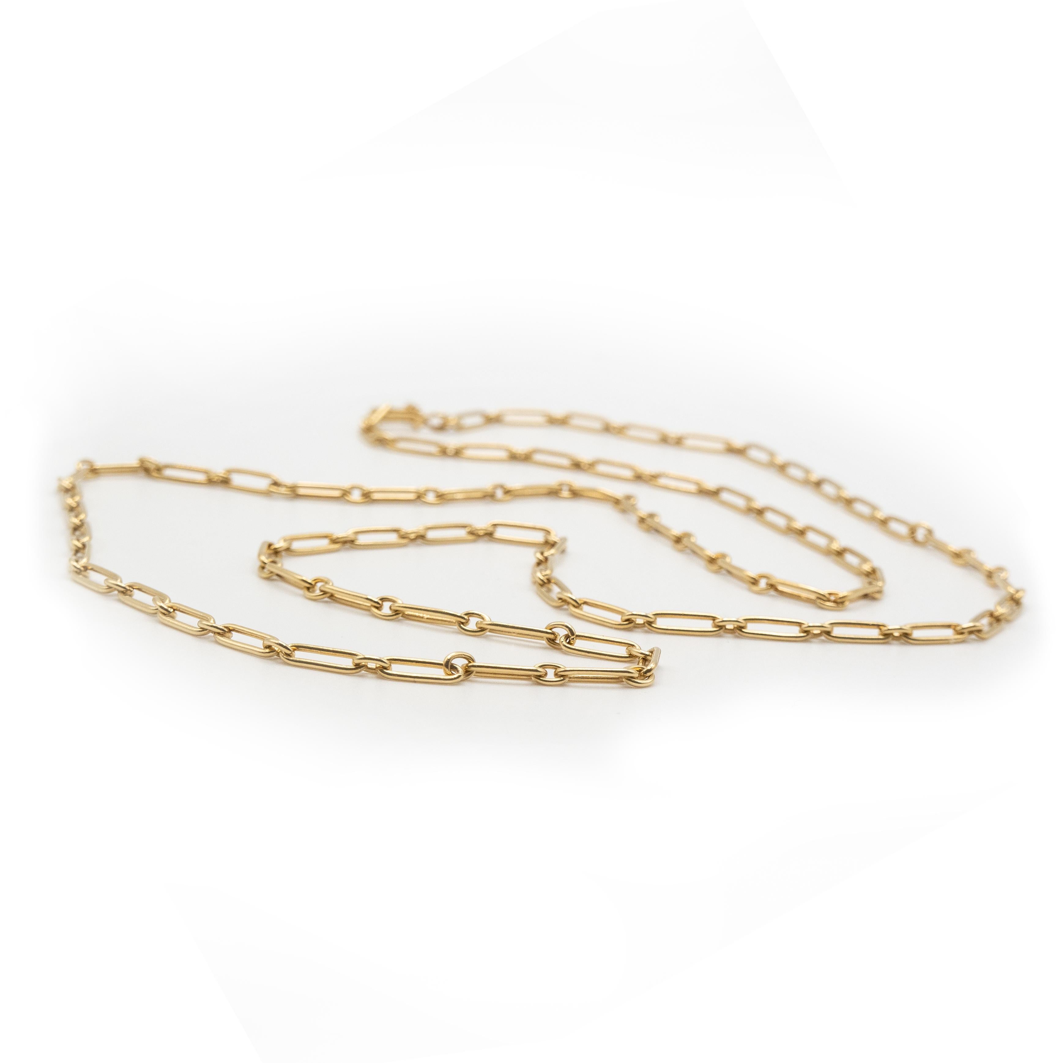 Vintage Cartier Link Chain Long Necklace c. 1970s For Sale 5