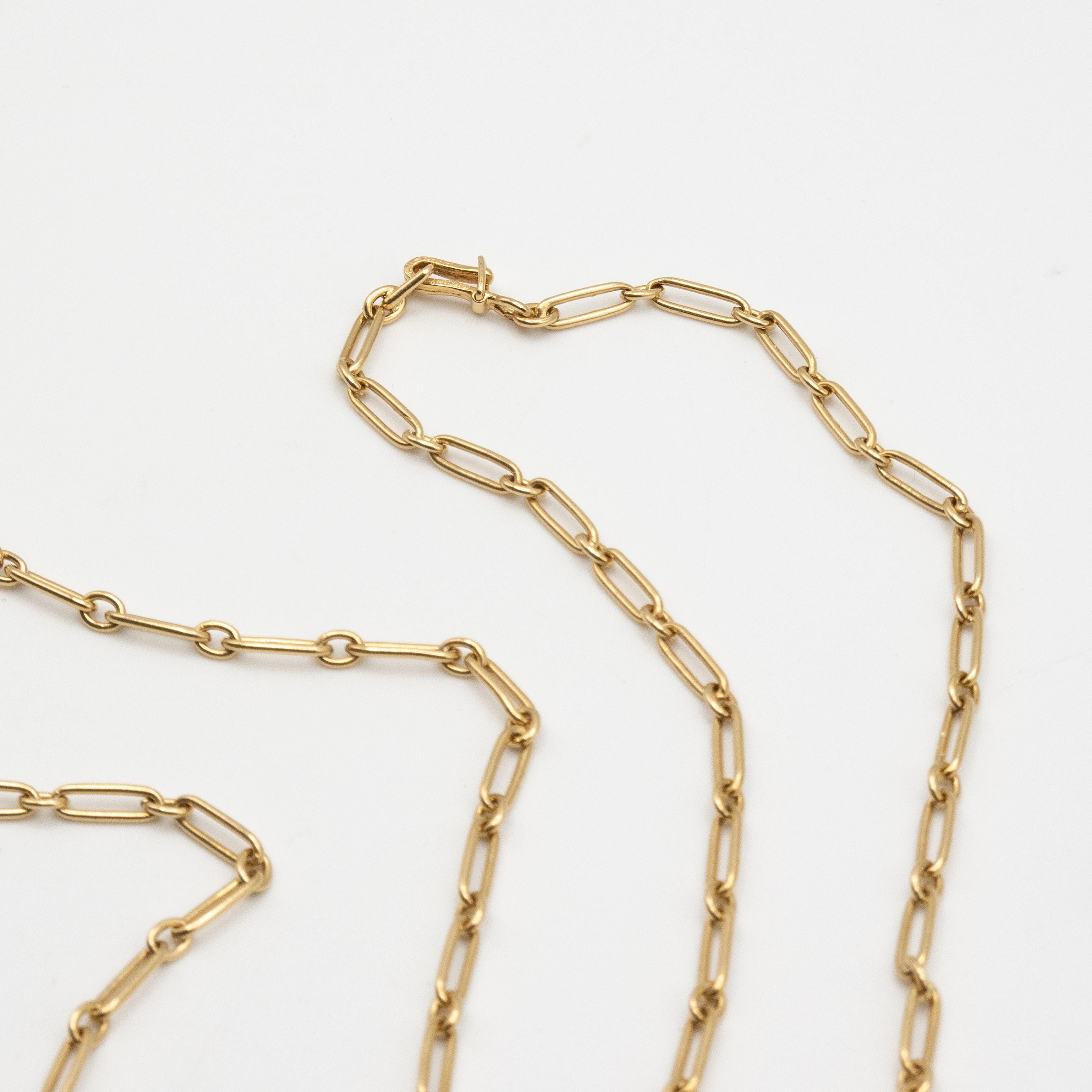 Vintage Cartier Link Chain Long Necklace c. 1970s For Sale 6