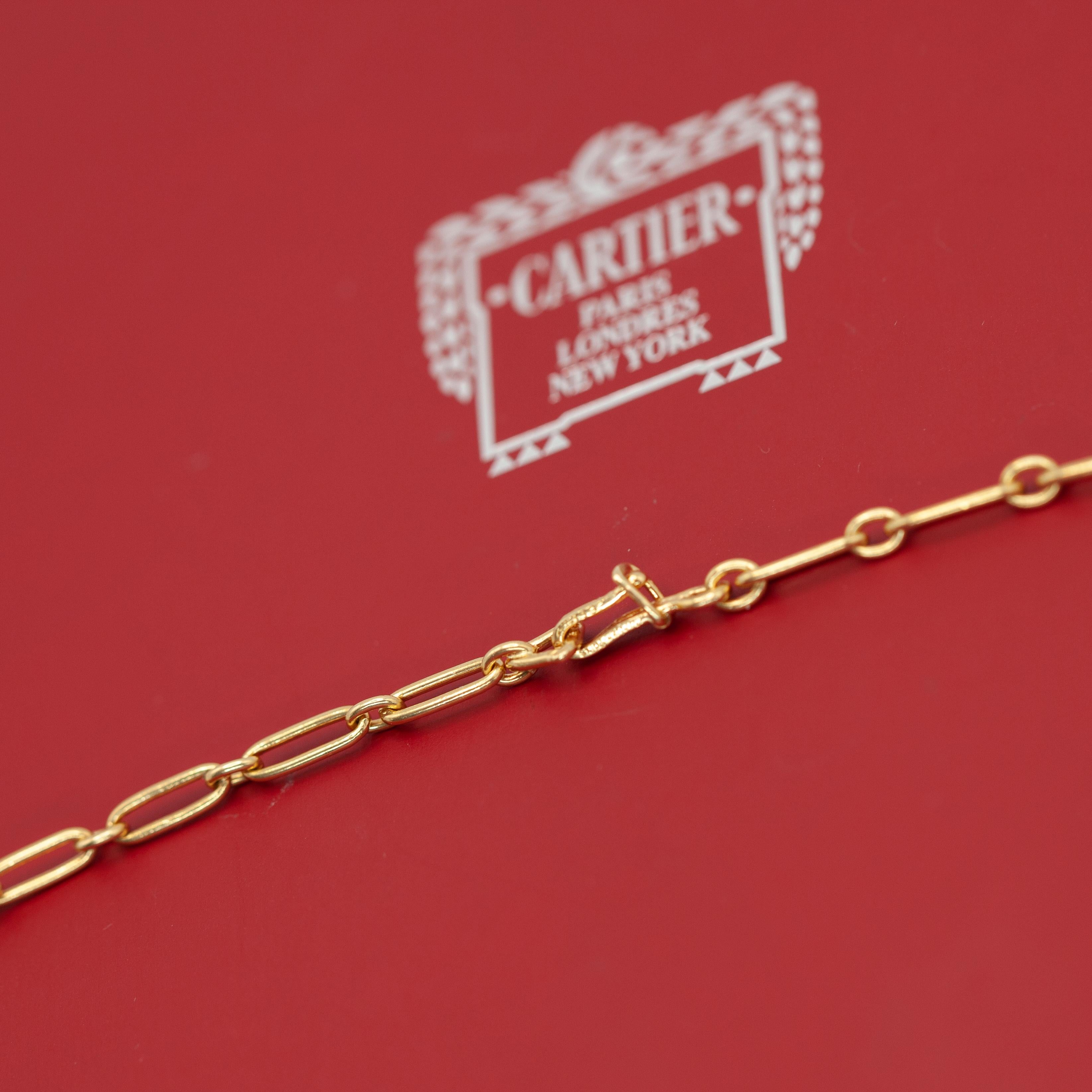 Vintage Cartier Link Chain Long Necklace c. 1970s For Sale 7