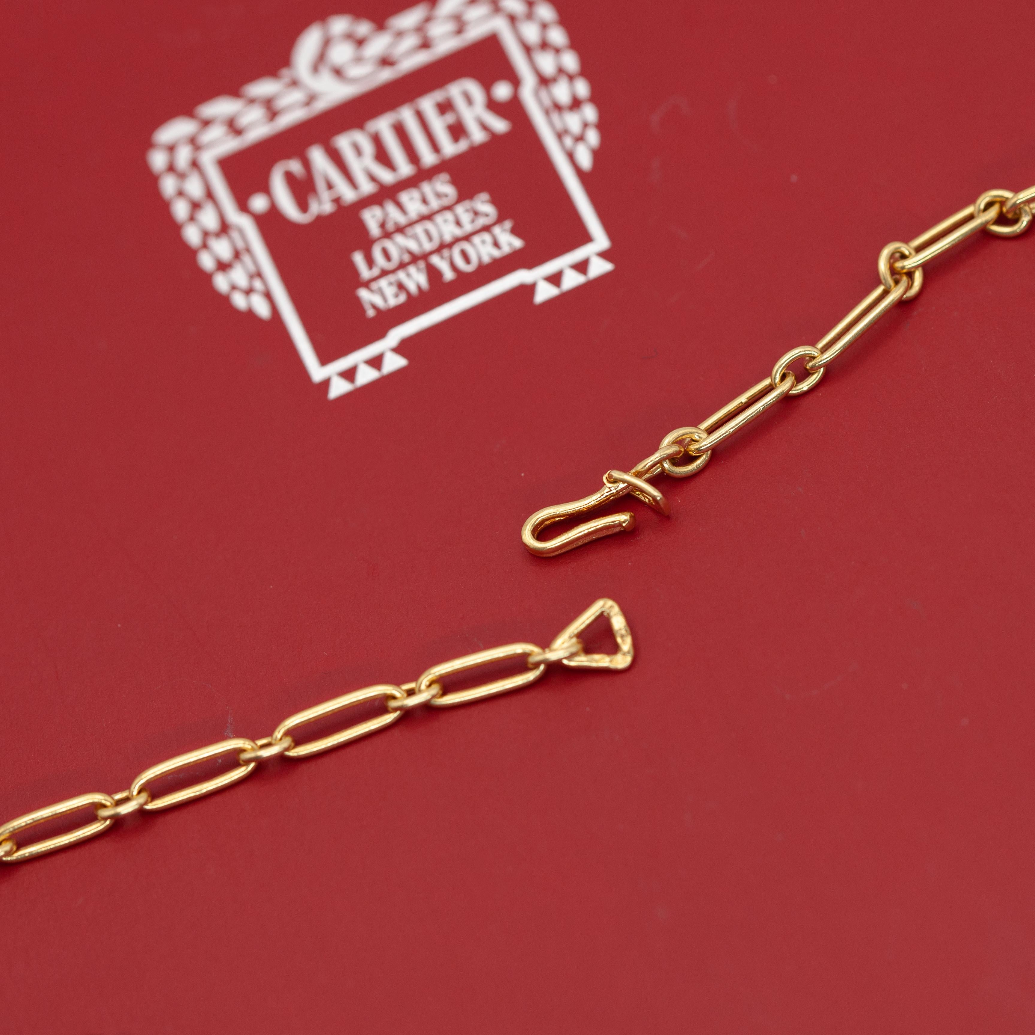 Vintage Cartier Link Chain Long Necklace c. 1970s For Sale 8