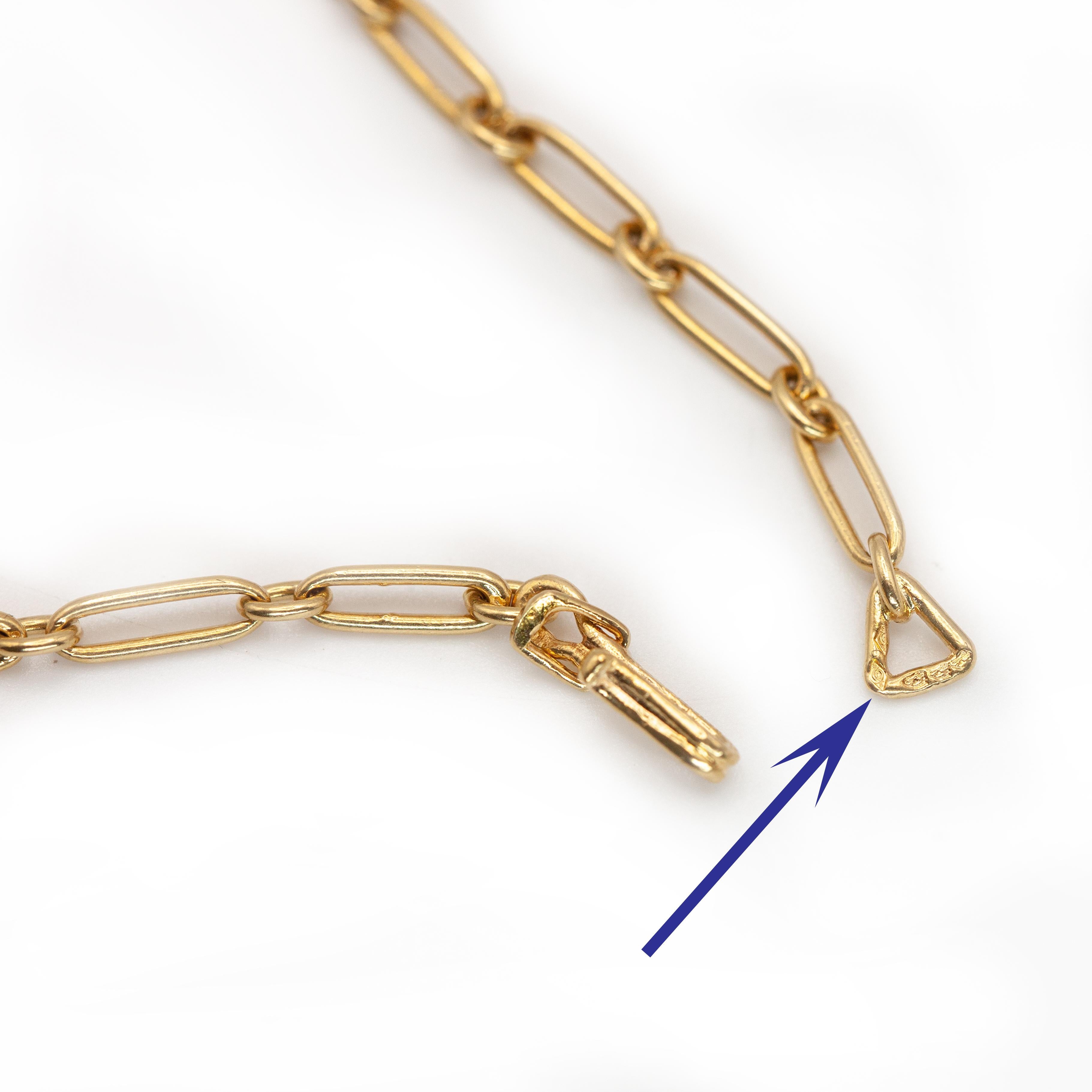 Vintage Cartier Link Chain Long Necklace c. 1970s For Sale 9