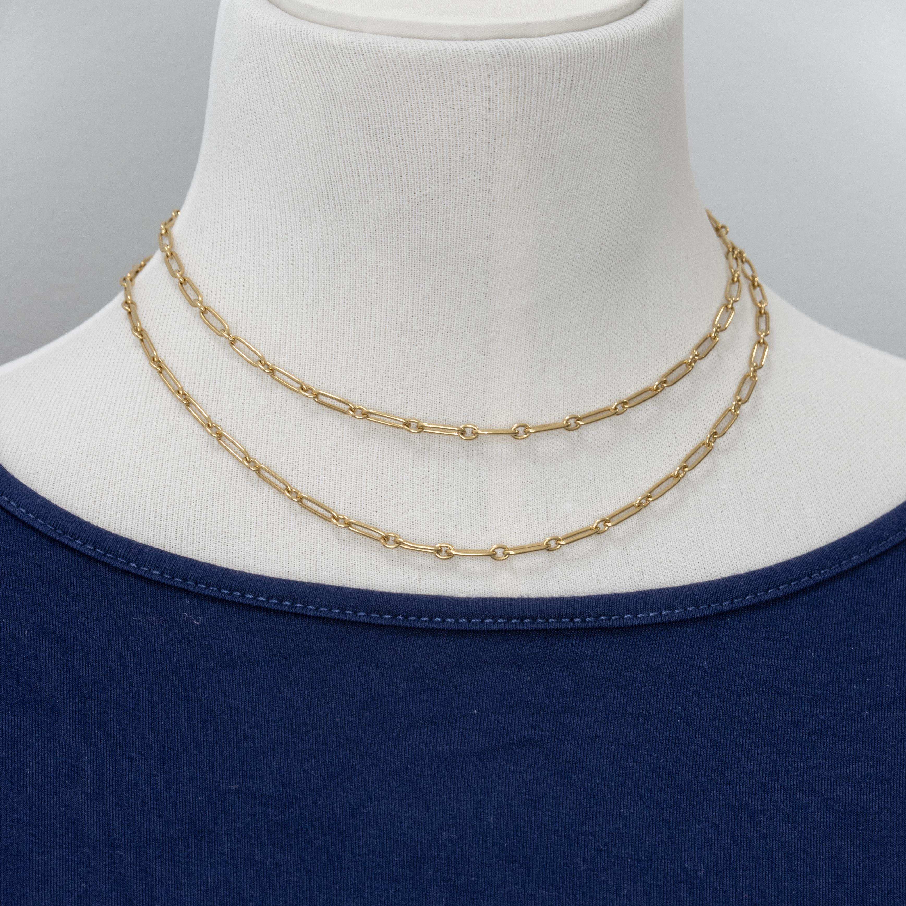 Vintage Cartier Link Chain Long Necklace c. 1970s For Sale 1