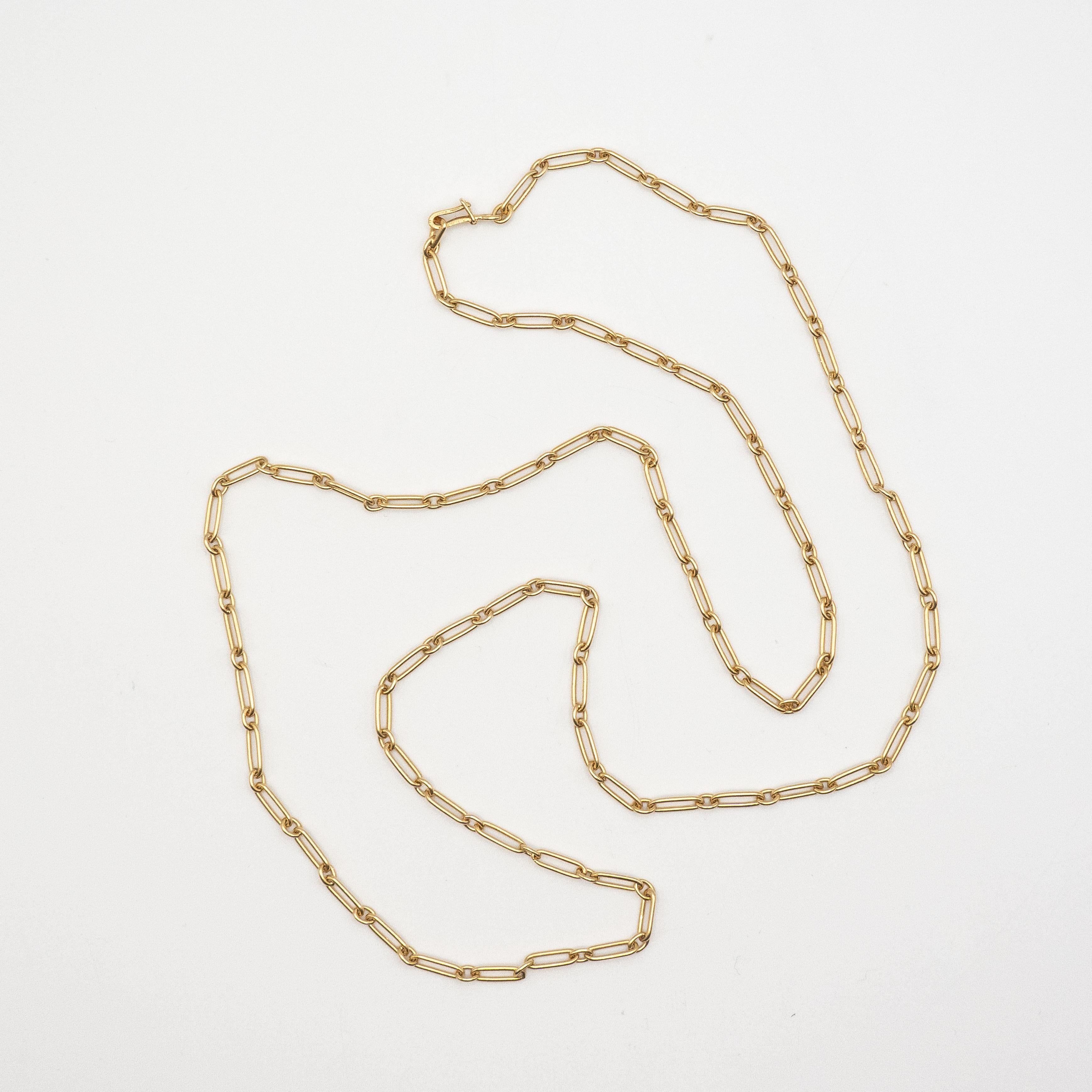 Vintage Cartier Link Chain Long Necklace c. 1970s For Sale 3