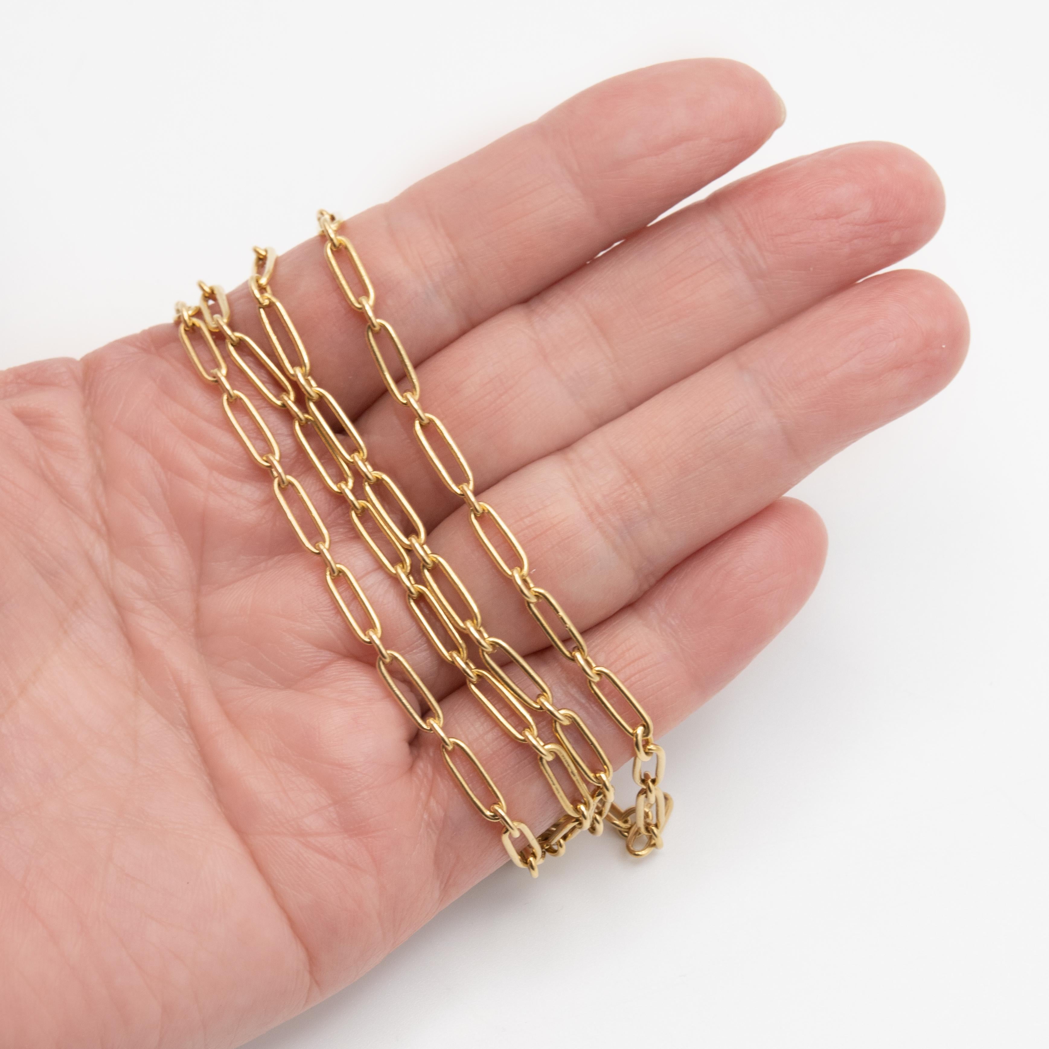 Vintage Cartier Link Chain Long Necklace c. 1970s For Sale 4