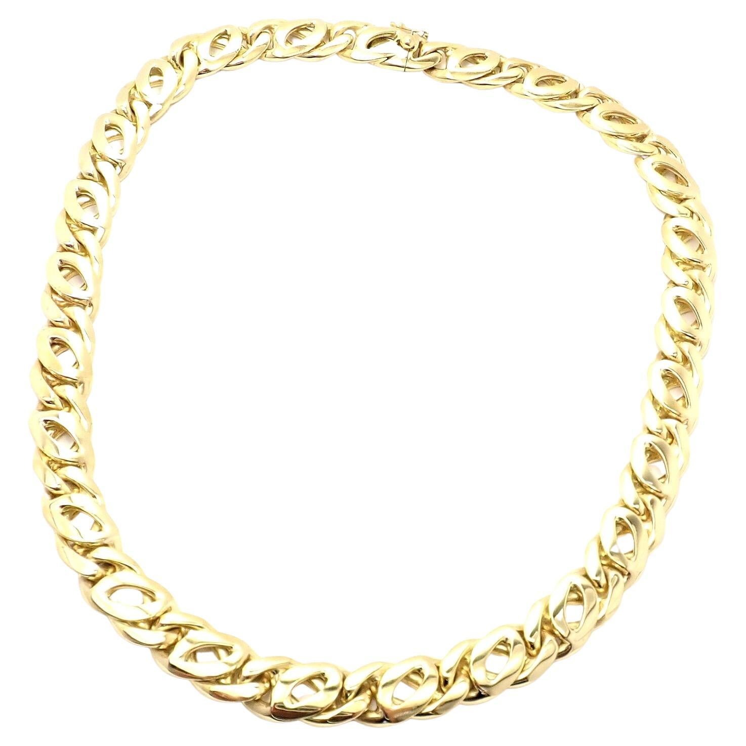 Vintage Cartier Link Yellow Gold Chain Necklace