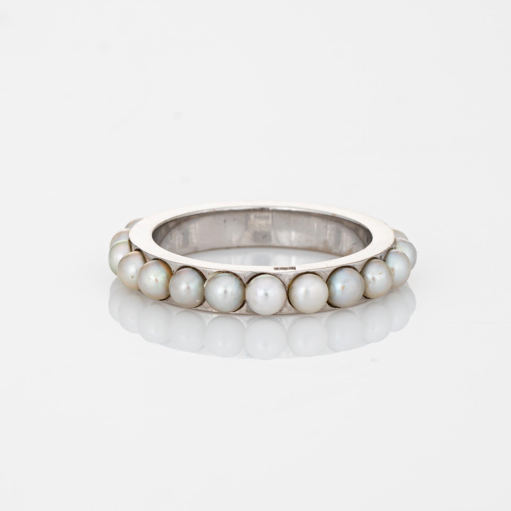 pearl and diamond eternity ring