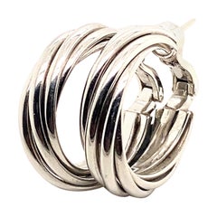Vintage Cartier London Platin-Reifenohrringe, um 1960
