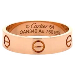 Vintage CARTIER LOVE 5.5mm Gold Signed Band Ring Estate Fine Jewelry