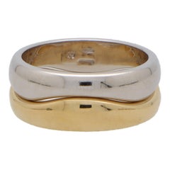 Vintage Cartier Love Me Ring 'Small Model' in 18k Yellow and White Gold