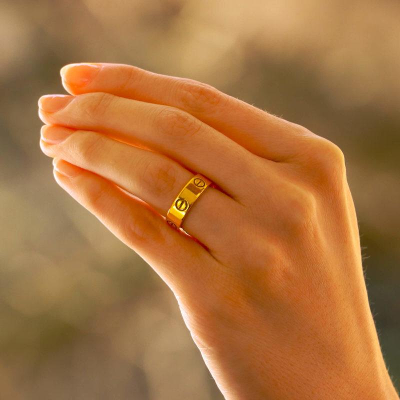 cartier love ring yellow gold