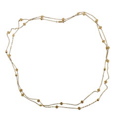 Vintage Cartier Love Station Gold Long Necklace