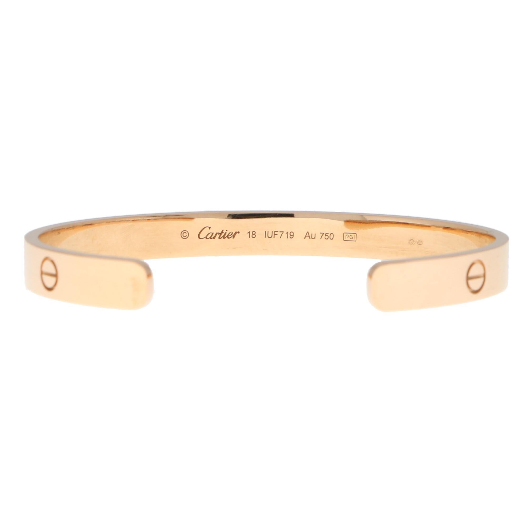 cartier love bracelet thickness