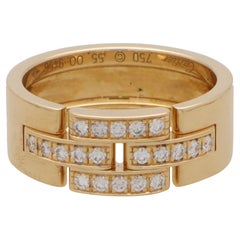 Anillo vintage Cartier Maillion de diamantes en oro amarillo de 18 quilates