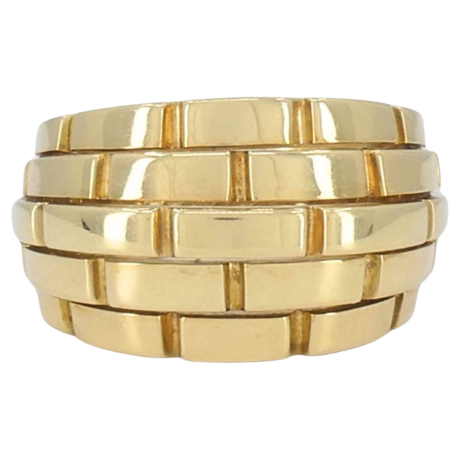 Vintage Cartier Maillon Panthère 18k Yellow Gold Dome Ring