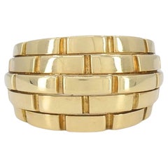 Vintage Cartier Maillon Panthère 18k Yellow Gold Dome Ring