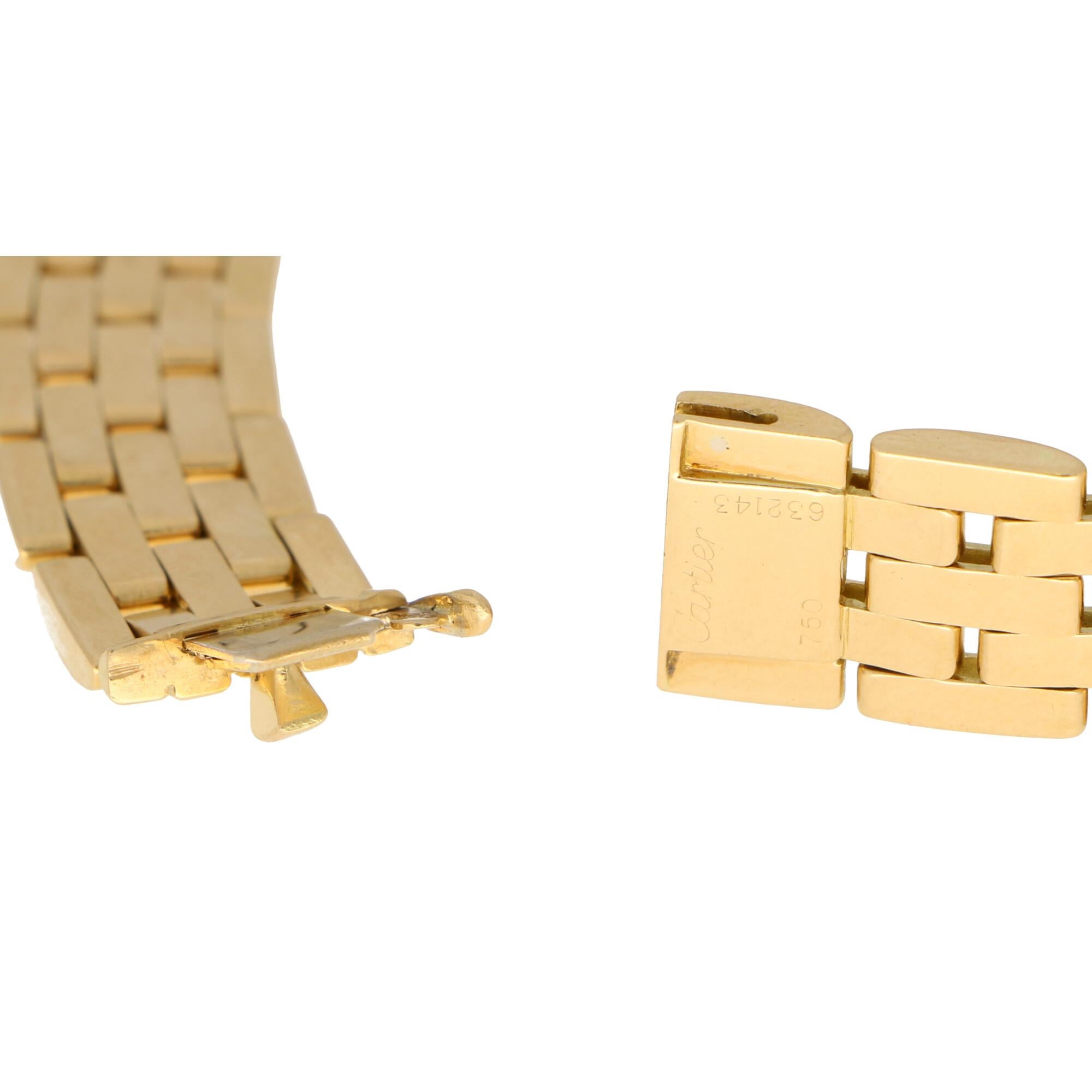 Retro Vintage Cartier Maillon Panthère Five Row Necklace in Solid 18k Yellow Gold