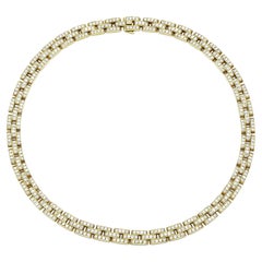 Vintage Cartier Maillon Panthere-Halskette mit Diamanten