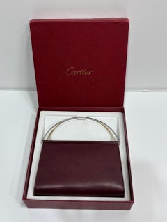 Vintage Cartier Maroon Mini Trinity Evening Bag